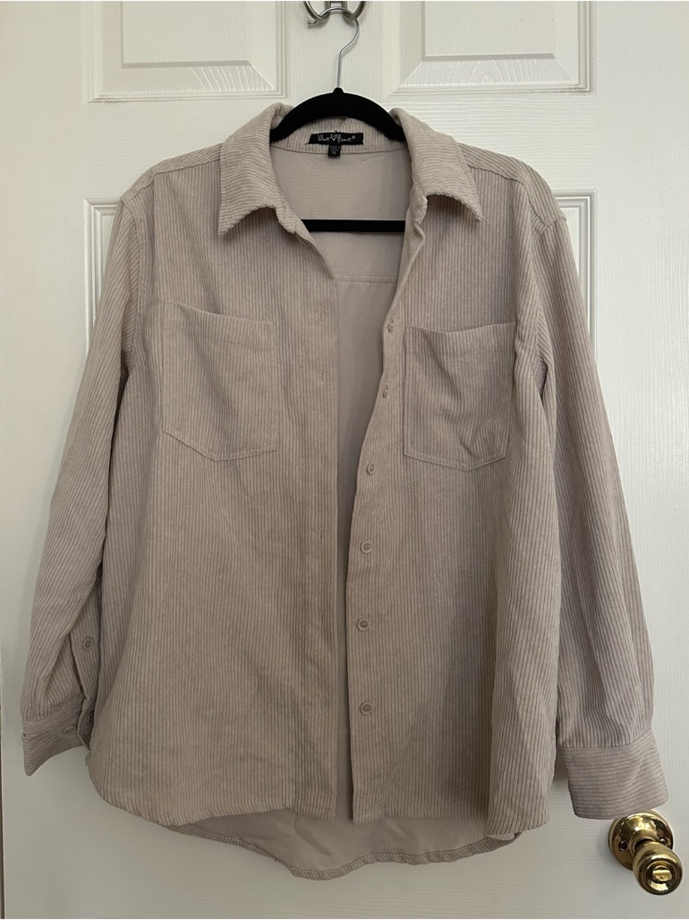 Corduroy Relaxed Fit Button Up